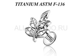 Лабрет из титана Ti Metal абелия