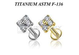 Лабрет из титана Ti Metal куатро