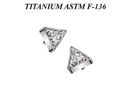 Накрутка из титана Ti Metal кристальный треугольник