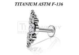 Лабрет из титана Ti Metal крисания