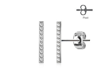 Серьги с кристаллами, пара