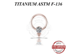 Кольцо из титана Steel and Silver розовое золото с кластером Swarovski Кольцо из титана Steel and Silver розовое золото с кластером Swarovski