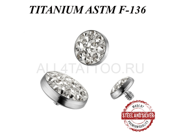 Накрутка из титана с премиальными кристаллами