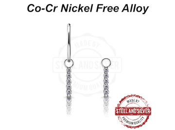 Подвеска Steel and Silver сет кристаллов Premium Zirconia